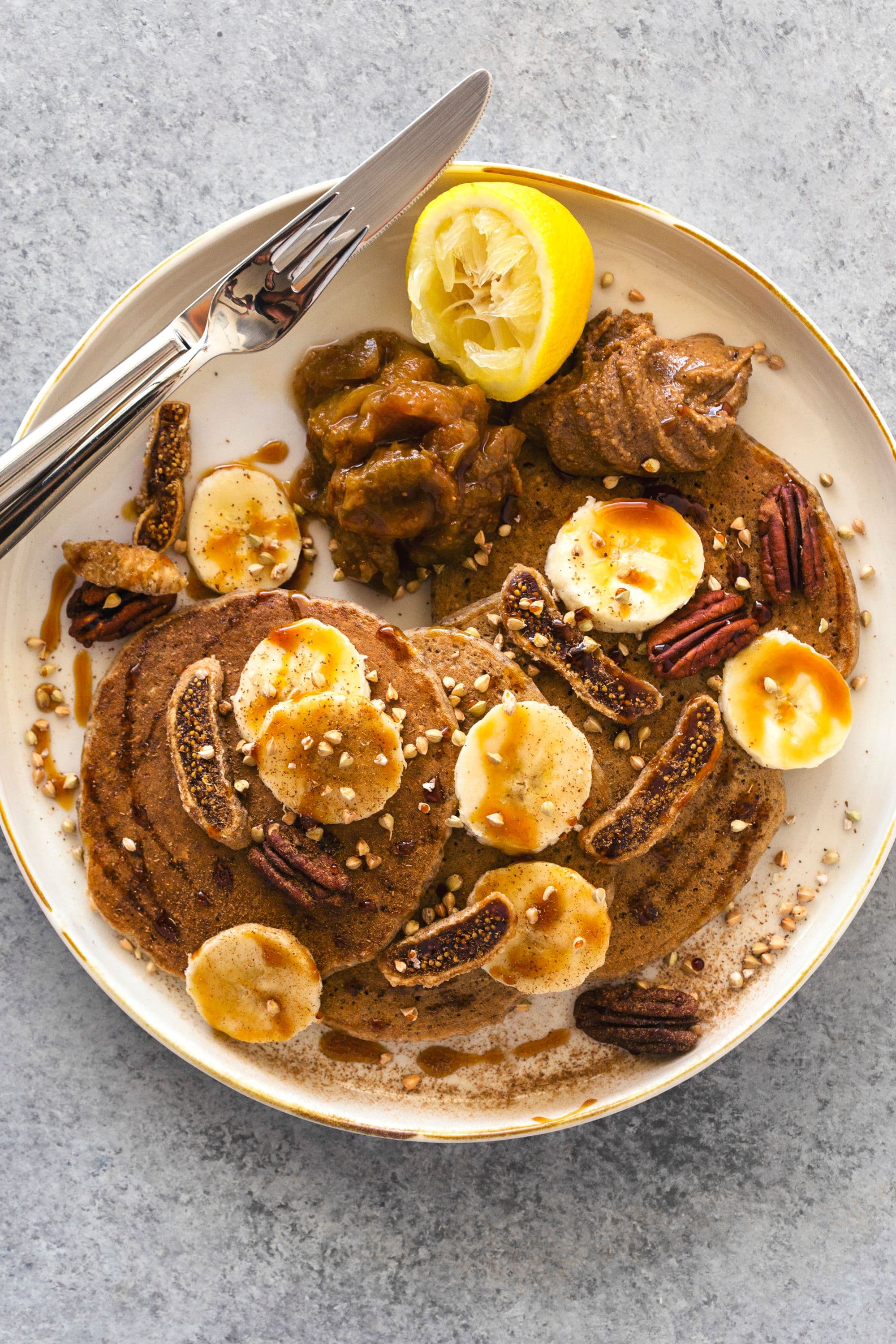 Banana & Lemon Oatmeal Pancakes