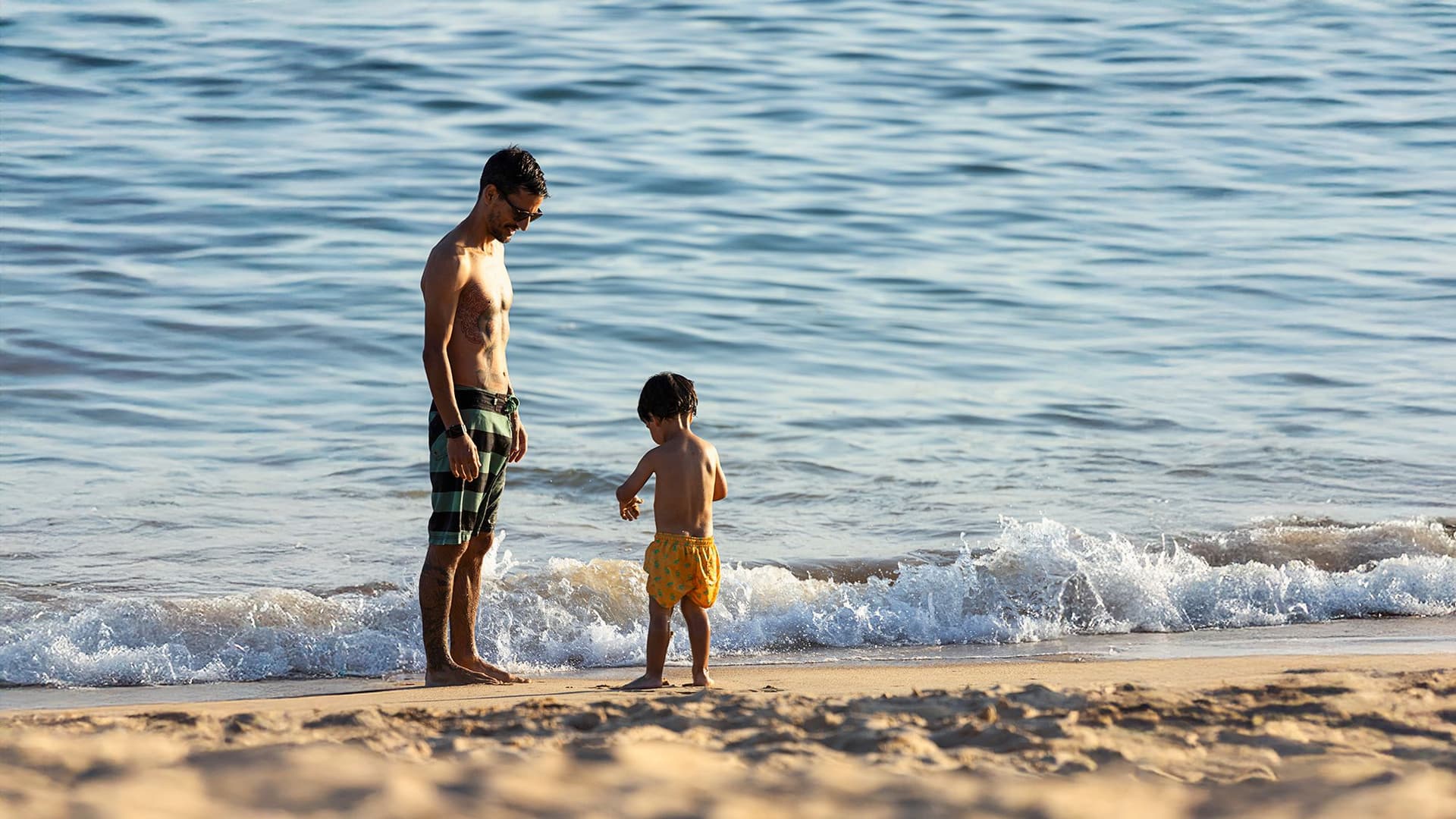 André e Simão a aproveitar um final de tarde na praia.